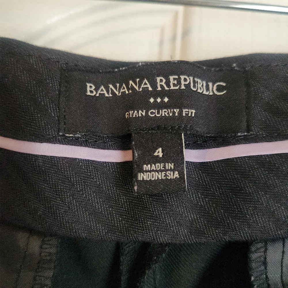 Banana Republic Ryan Curvy Fit Dress Pants, black, size 4 - Picture 7 of 10